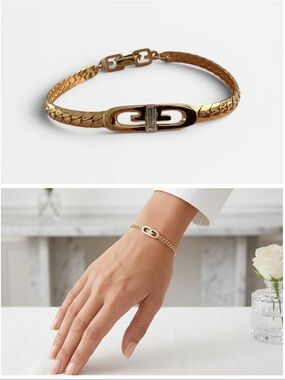 Givenchy Gold-Tone Twisted Link Bracelet